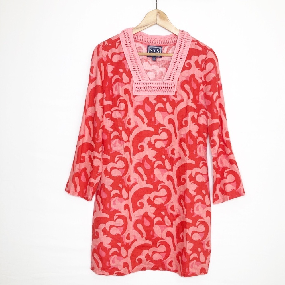 Sail & Sable linen printed mini dress